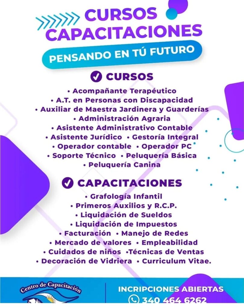 Más capacitaciones y cursos para san agustín 🎉✍️