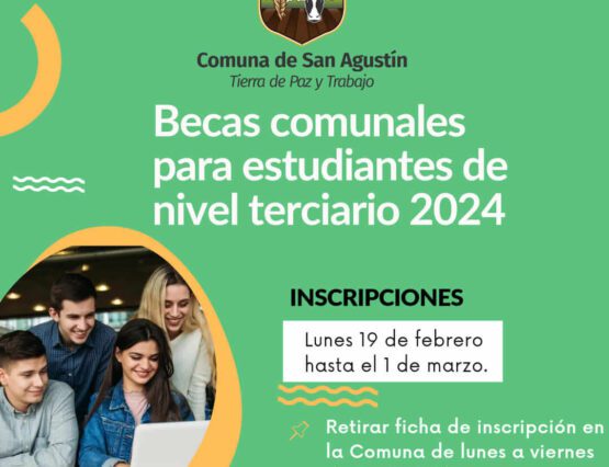 Becas comunales para estudiantes de nivel terciario 2024