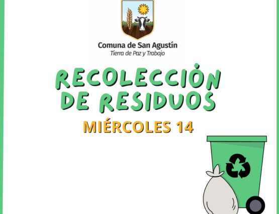 ℹ️🚮La Comuna informa que el servicio de recolección de residuos se llevará a cabo el próximo miércoles 14 de febrero.