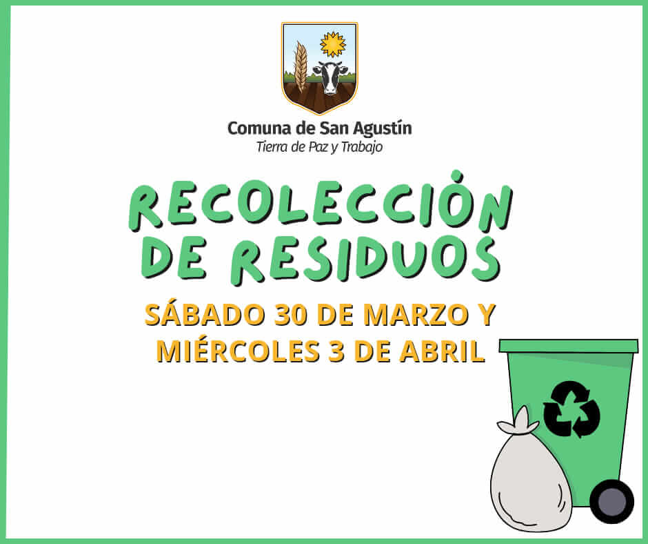 ℹ️Recolección de residuos durante Semana Santa