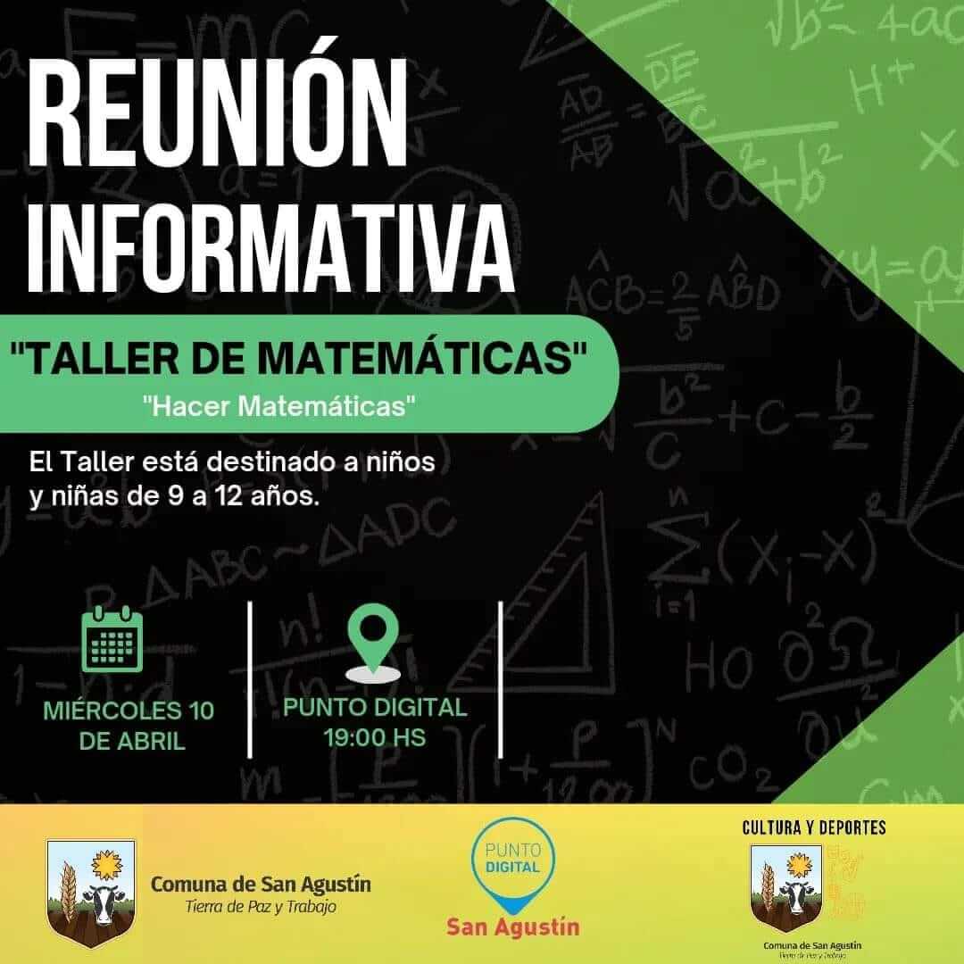 Reunión informativa del Taller de Matemáticas