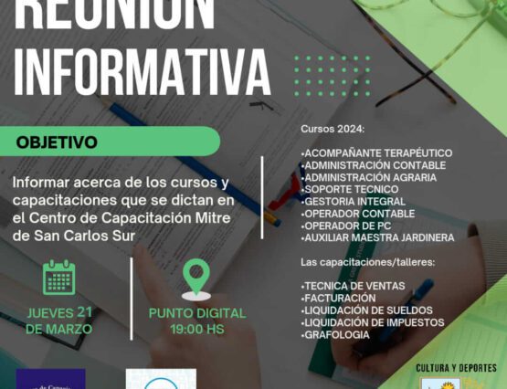 Reunión informativa sobre cursos y capacitaciones