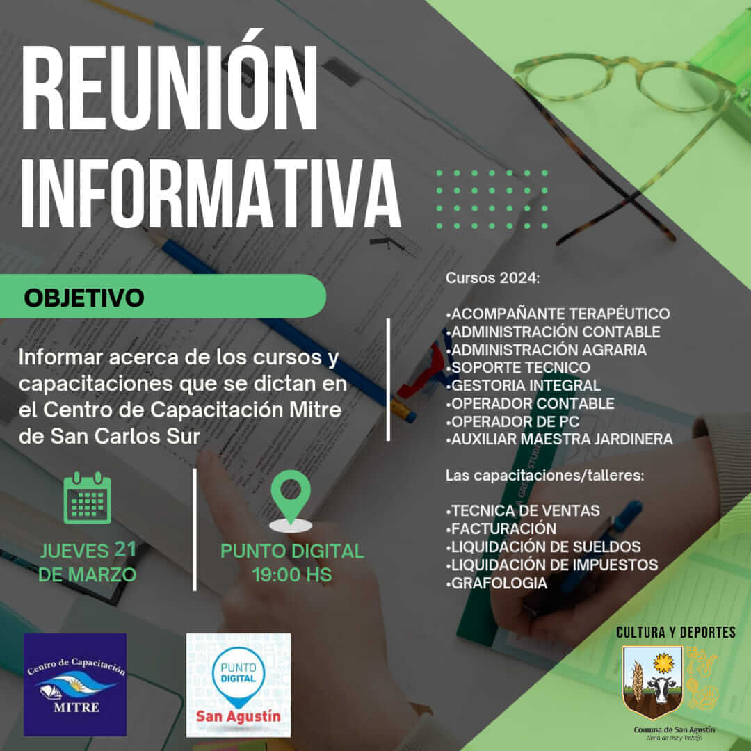 Reunión informativa sobre cursos y capacitaciones