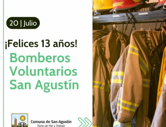 Saludo de la Comuna de San Agustín a los Bomberos Voluntarios en su 13º Aniversario