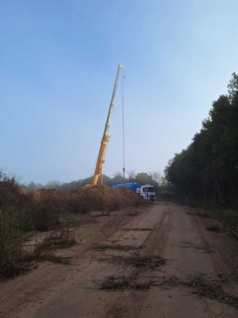 avanza la construcción de la estación de servicio en san agustín