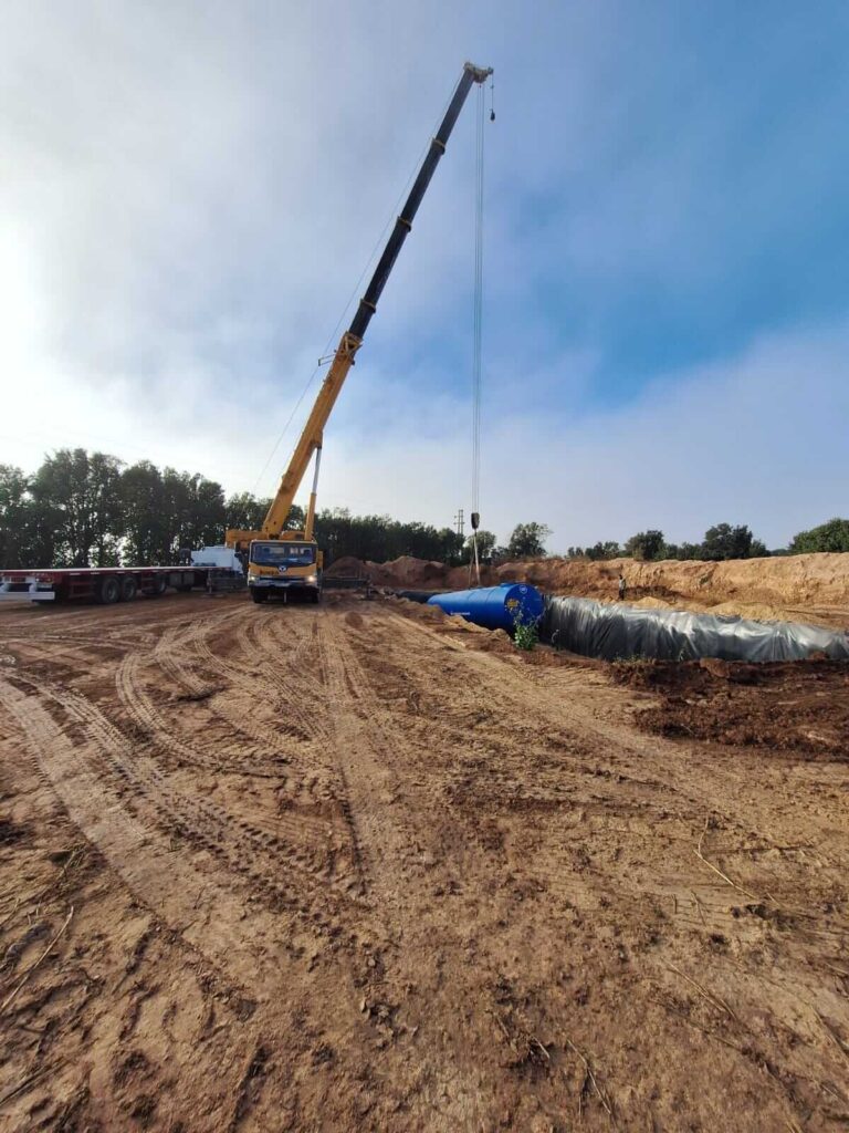 avanza la construcción de la estación de servicio en san agustín