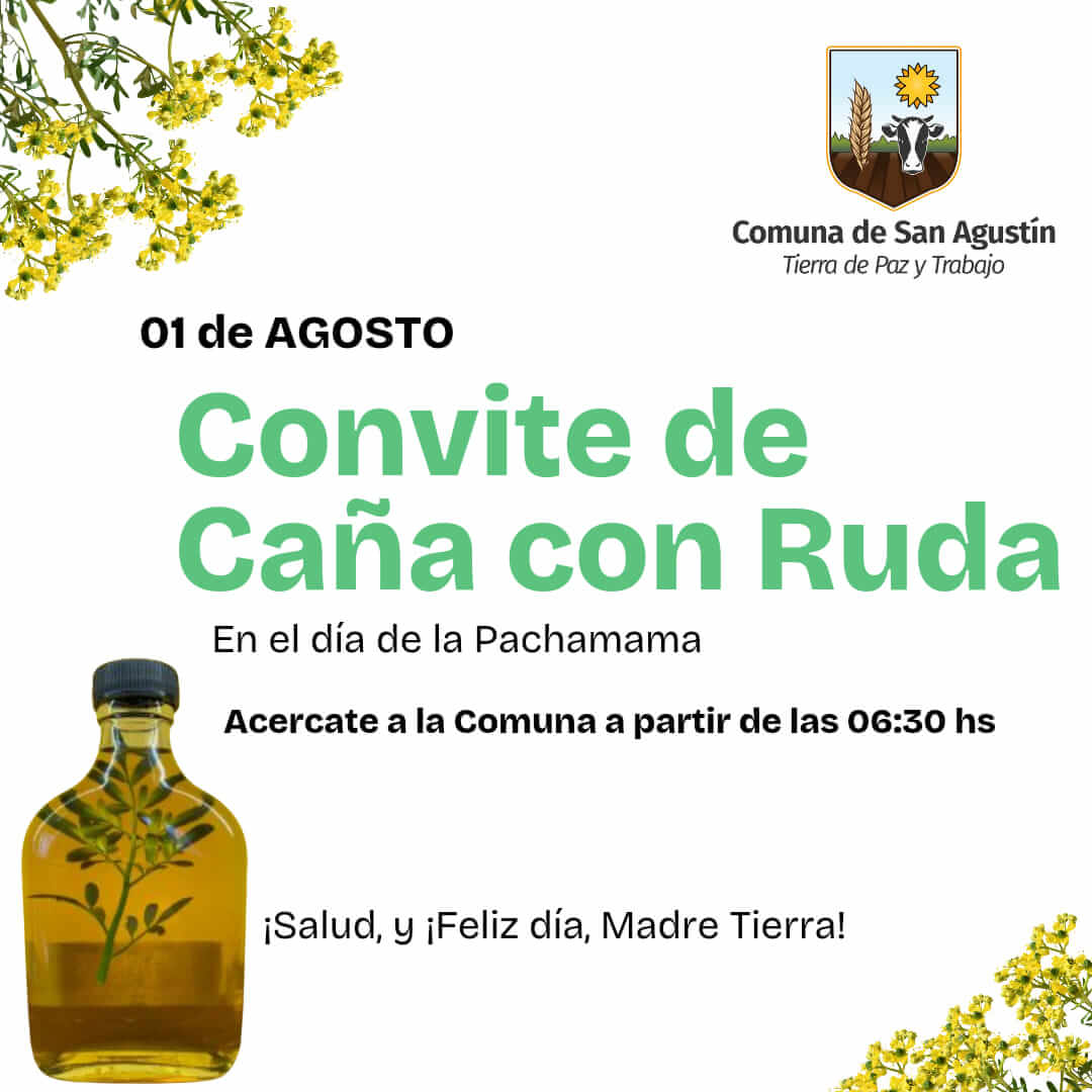 ¡🌱 La Comuna te invita al tradicional convite de caña con ruda para celebrar el Día de la Pachamama! 🌿