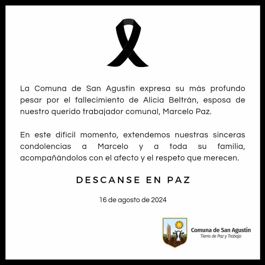 Condolencias