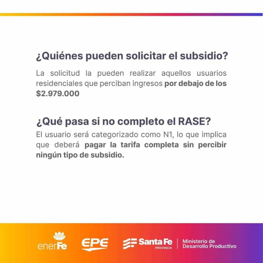 Se extiende la fecha para los subsidios de la Energía (RASE)