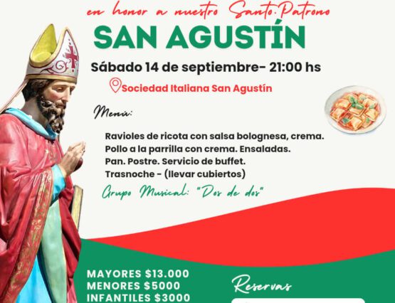 🍝Tradicional Cena en Honor a nuestro Santo Patrono San Agustín