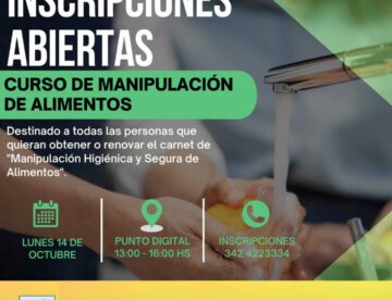 ASSAL San Agustín te invita a inscribirte para obtener o renovar tu carnet de manipulación de alimentos