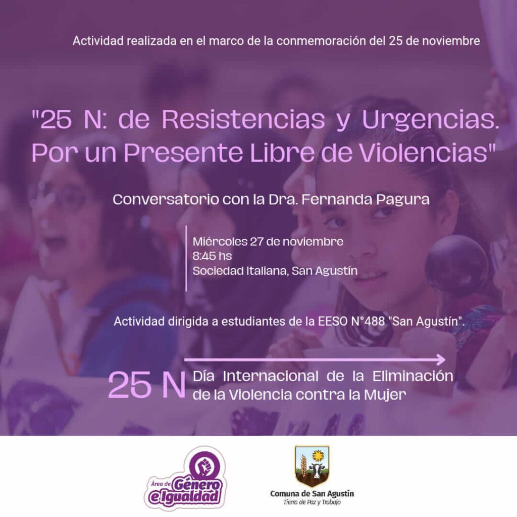 📅25 de noviembre: Día Internacional de la Eliminación de la Violencia contra la Mujer