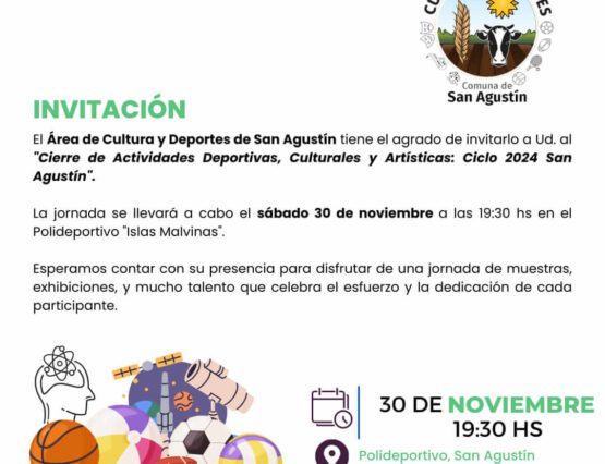 Invitación al Cierre de Actividades Deportivas, Culturales y Artísticas del Ciclo 2024