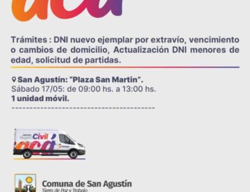 Registro civil móvil en san agustín